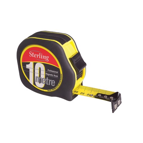 STERLING TAPE MEASURE METRIC/IMP 10M/33FT X 25MM